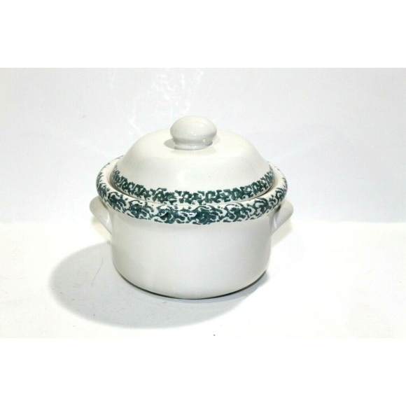 Corelle Coordinates Blue Hearts Stoneware Crock Pot 5" Casserole Bowl w/ Lid - Picture 3 of 8